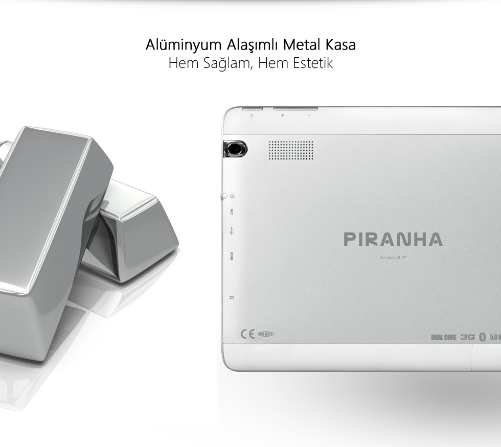 Aristo Tab 9.7-Alüminyum Alaşımlı Metal Kasa