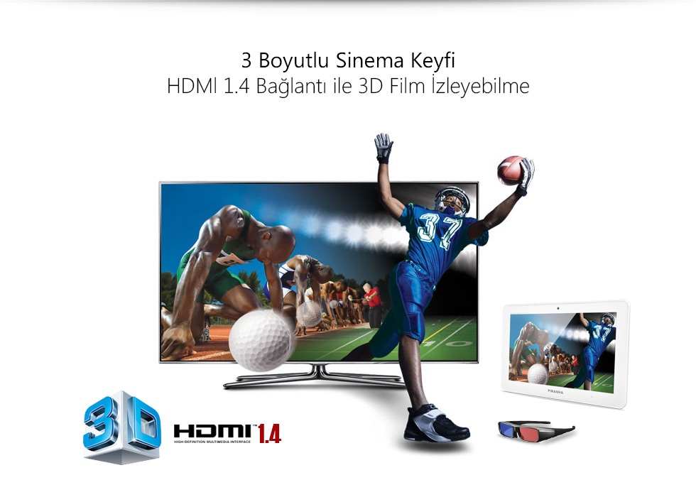 Business III Tab 10.1 Zeus White-3 Boyutlu Sinema Keyfi