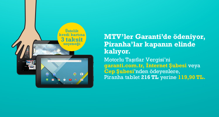 Garanti Bankası 2016 Motorlu Taşıtlar Vergisi Kampanyası 